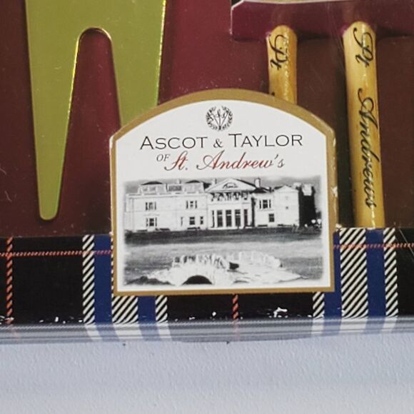 Ascot & Taylor Of St Andrews Divot Repair Tool New Tees Marker Gold Plated Set - Picture 6 of 13